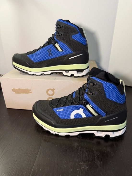 On Cloudalpine Waterproof Hiking Boots Sneakers Cobalt Limelight Men Size 10.5M main image 10